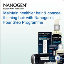 Nanogen products for thicker looking hair